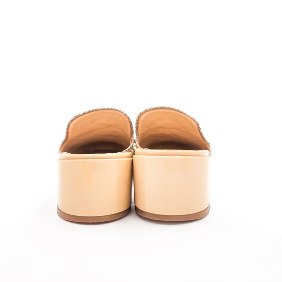 Christian Louboutin Beige Leather Studded Spike Slip-On Mules EU 39 - Picture 7 of 9